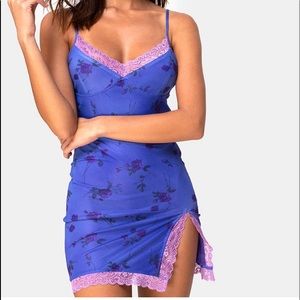 Motel Rocks COTI DRESS IN LILAC ROSE W/ LILAC LACE